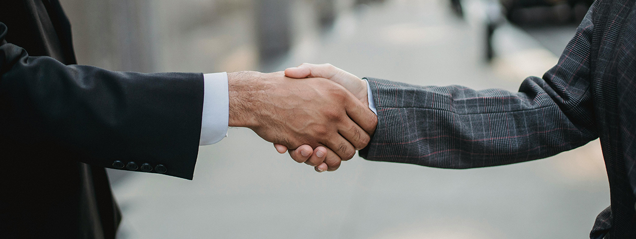 Businessmen shaking hands